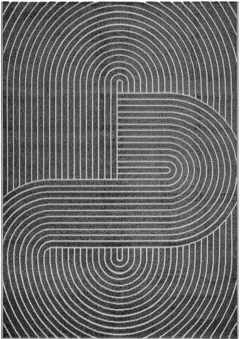 Suna 54900 Antrasit Modern Geometrik Halı