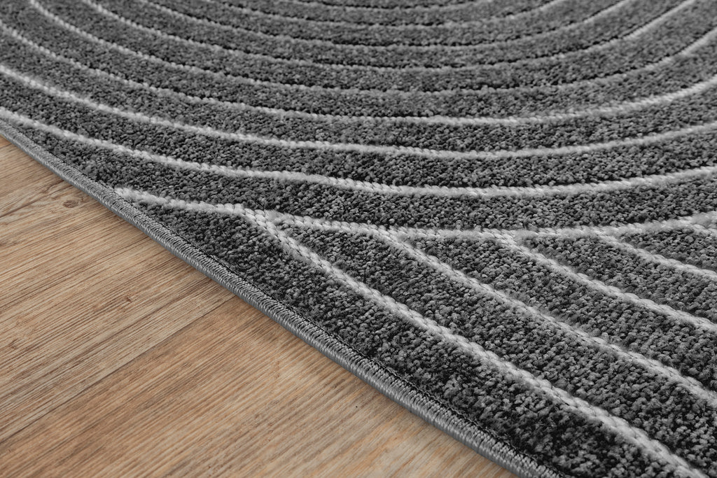 Suna 54900 Antrasit Modern Geometrik Halı
