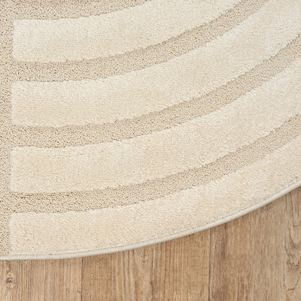 Mina 2160 – Asymmetrischer Teppich in Creme