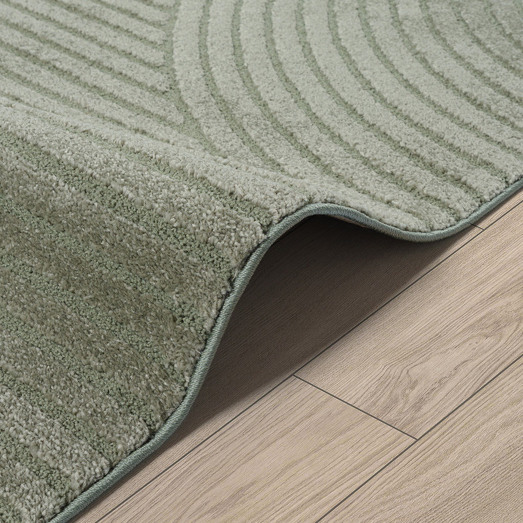 Mina 2240 – Moderner Teppich in Grün