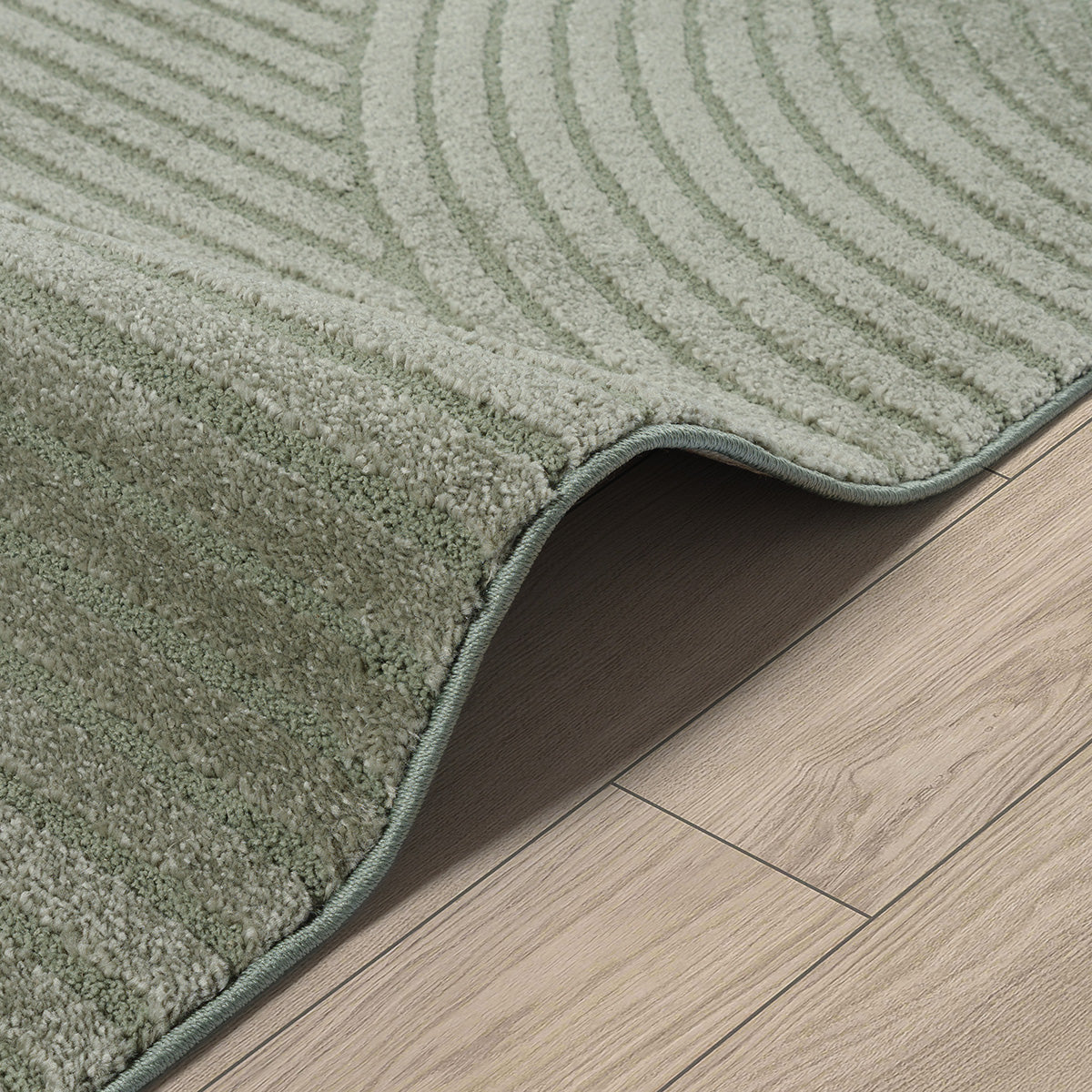 Mina 2240 – Moderner Teppich in Grün