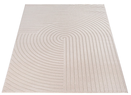 Dila 28170 – Teppich mit Linienmuster in Beige