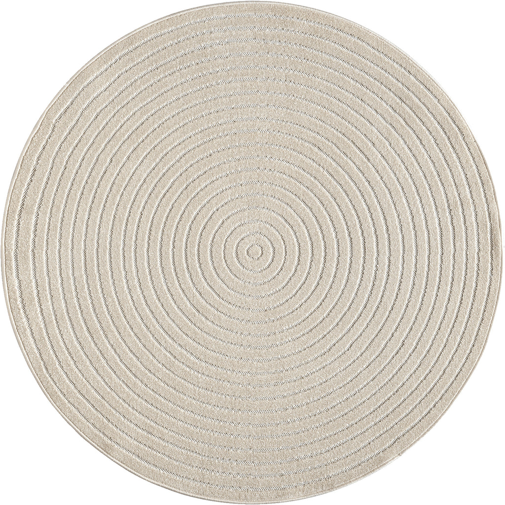 Suna 54271 – Runder Teppich in Beige