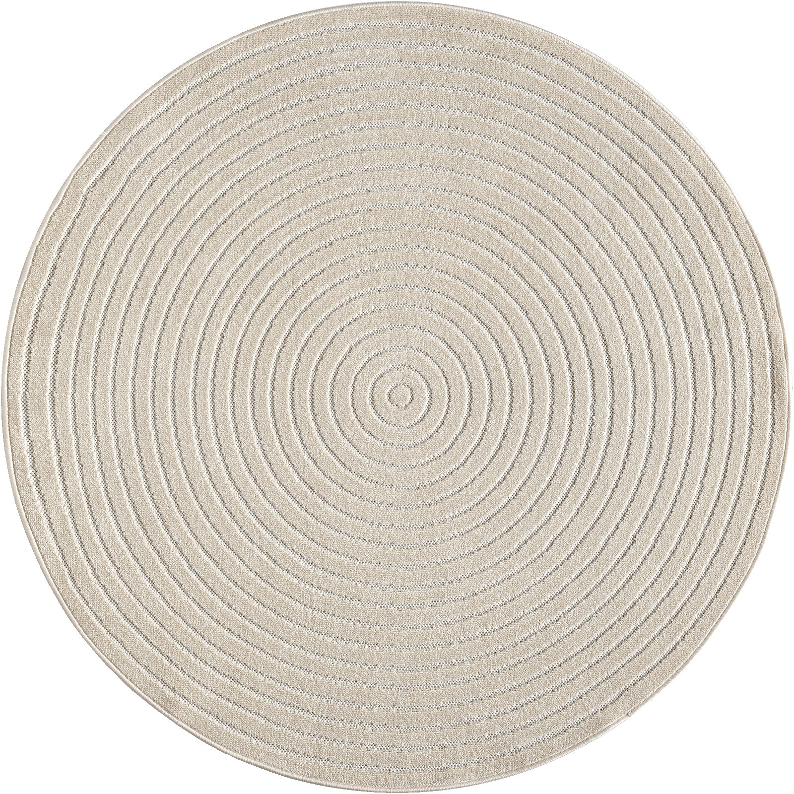 Suna 54271 – Runder Teppich in Beige