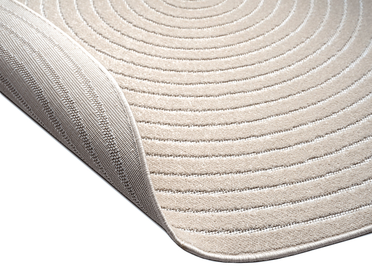 Suna 54271 – Runder Teppich in Beige