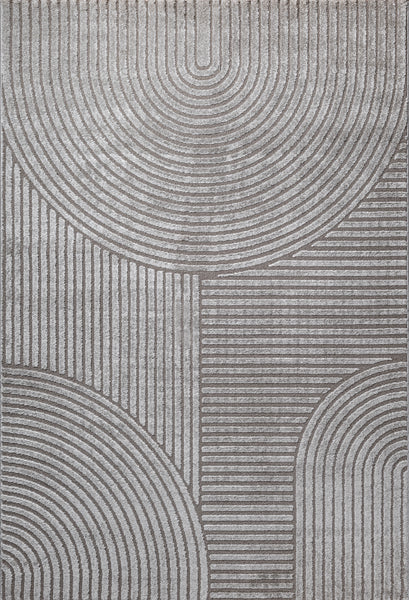 Mina 2296 – Moderner Teppich in Grau