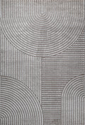 Mina 2296 – Moderner Teppich in Grau