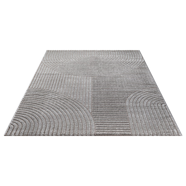 Mina 2296 – Moderner Teppich in Grau
