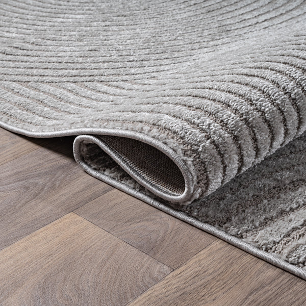 Mina 2296 – Moderner Teppich in Grau