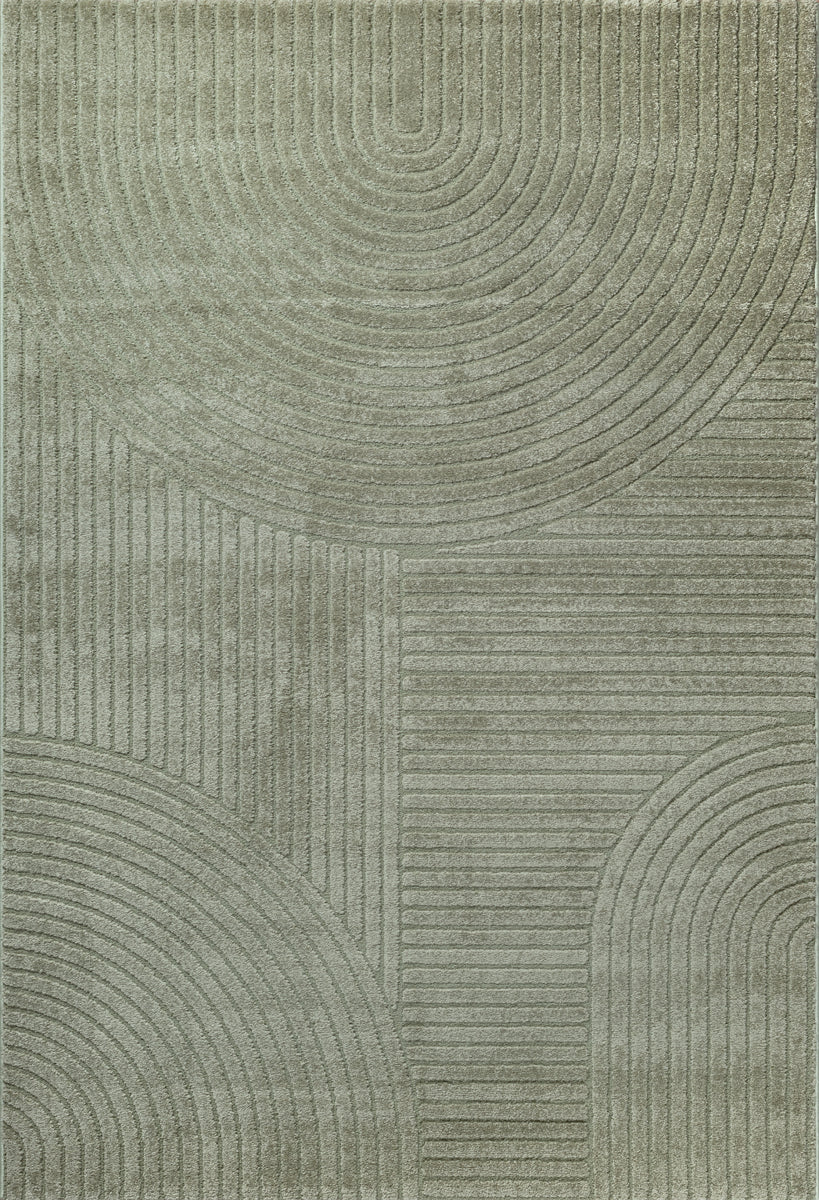 Mina 2241 – Moderner Teppich in Grün