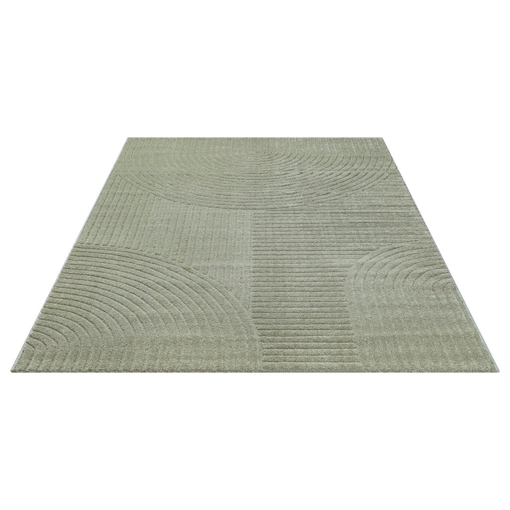 Mina 2241 – Moderner Teppich in Grün