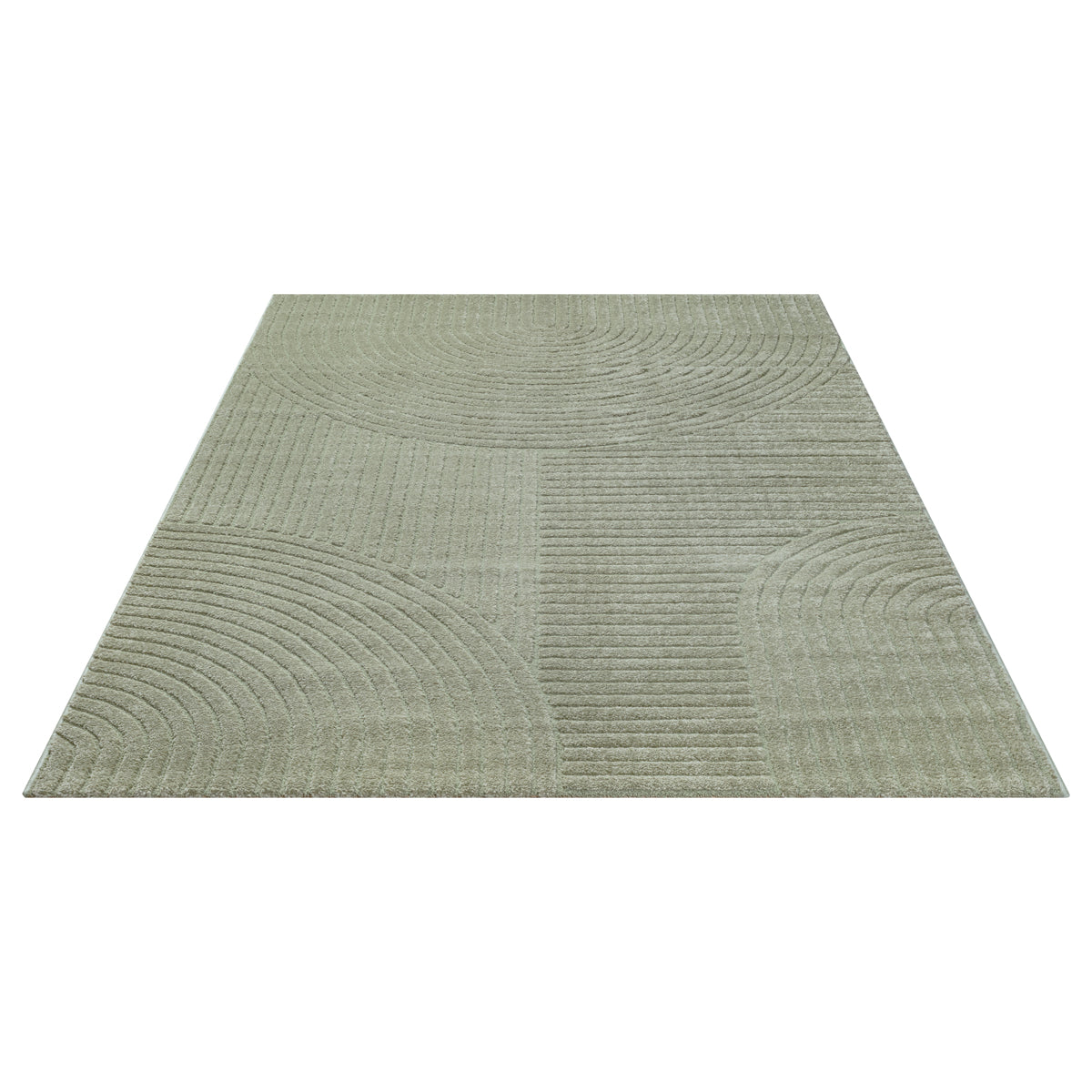 Mina 2241 – Moderner Teppich in Grün