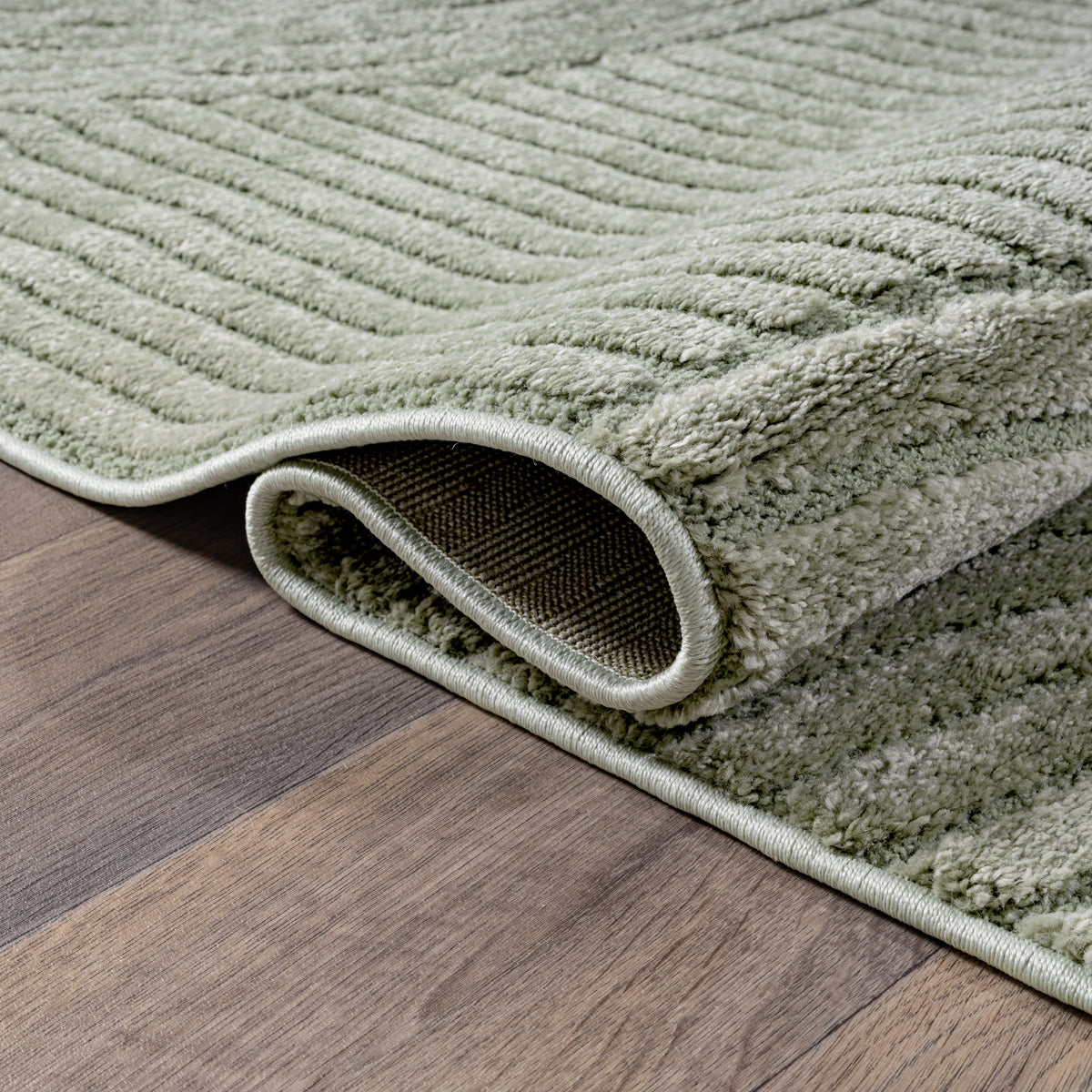 Mina 2241 – Moderner Teppich in Grün