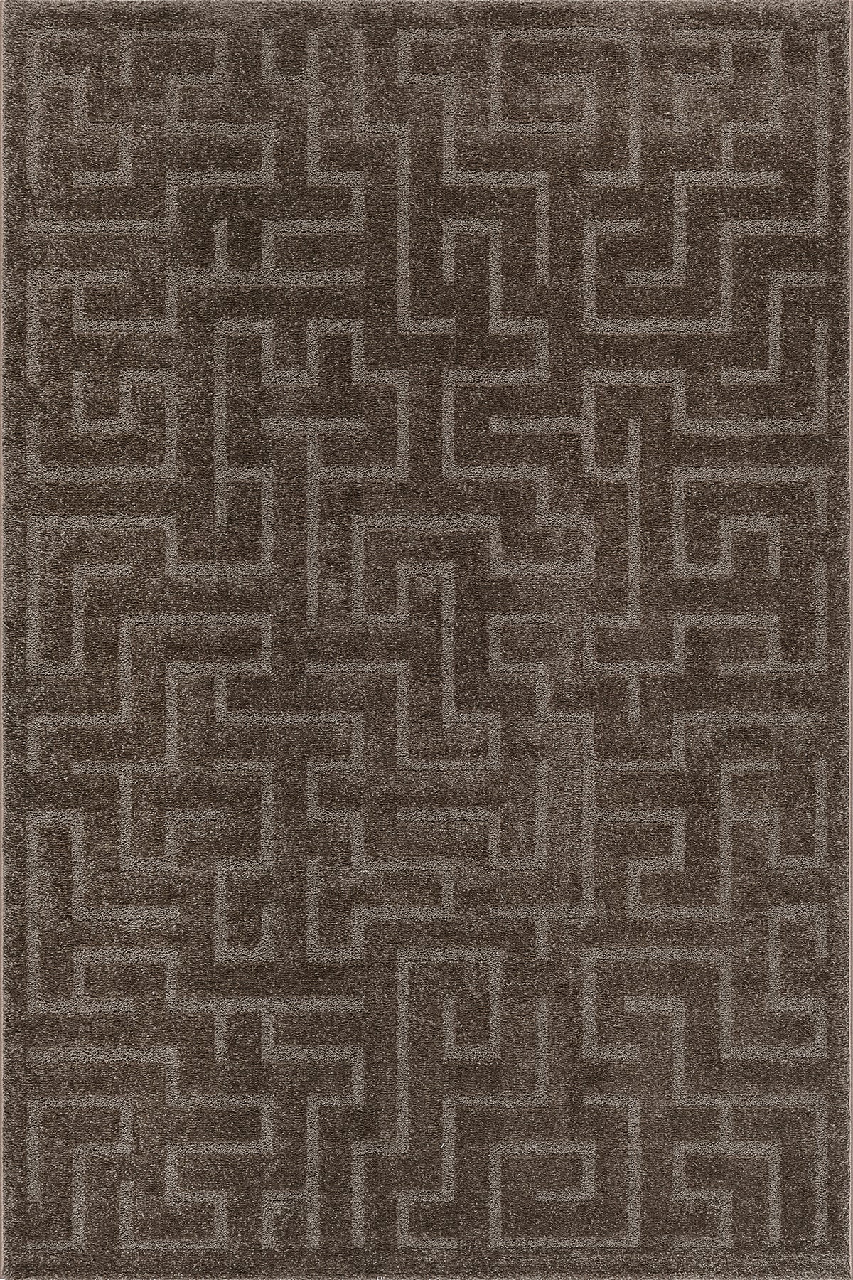 Ayla 2480 – Moderner Teppich in Braun