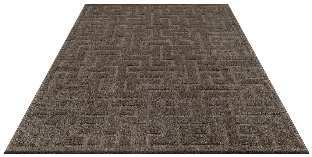 Ayla 2480 – Moderner Teppich in Braun