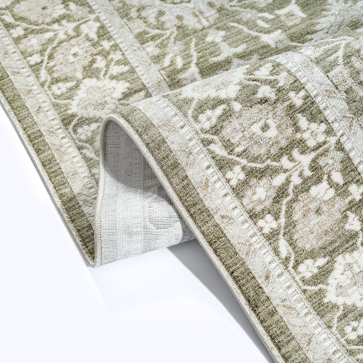 Pelin 52140 – Vintage-Teppich in Grün