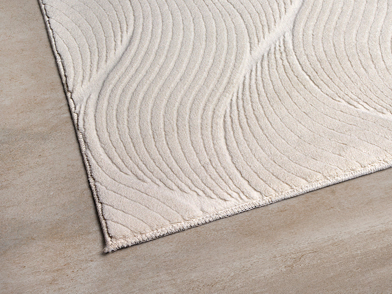Derin 39261 – Moderner Teppich in Creme