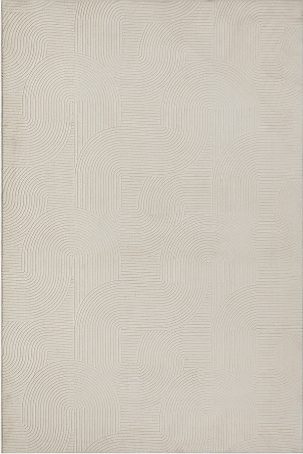 Derin 39061 – Moderner Teppich in Creme