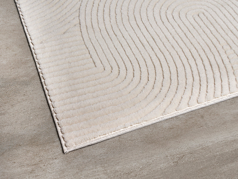 Derin 39061 – Moderner Teppich in Creme