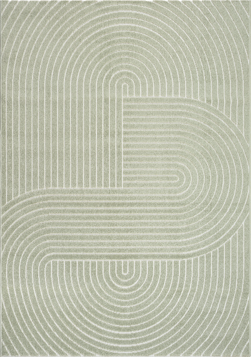 Suna 54240 – Teppich mit geometrischem Muster in Grün