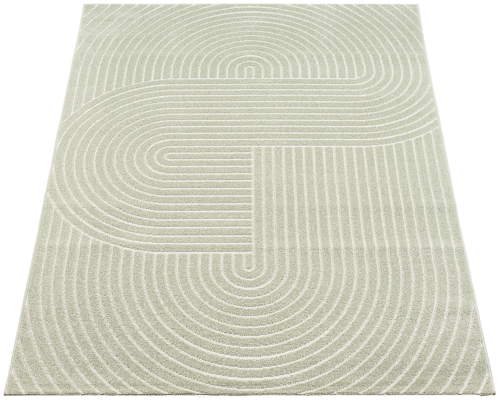 Suna 54240 – Teppich mit geometrischem Muster in Grün