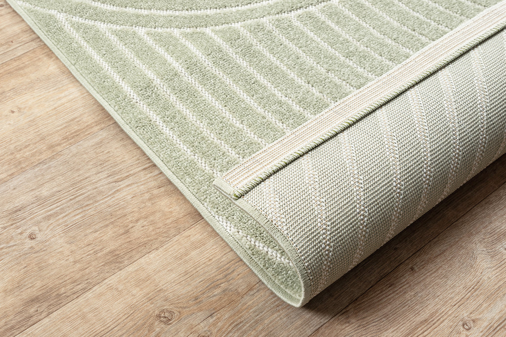 Suna 54240 – Teppich mit geometrischem Muster in Grün