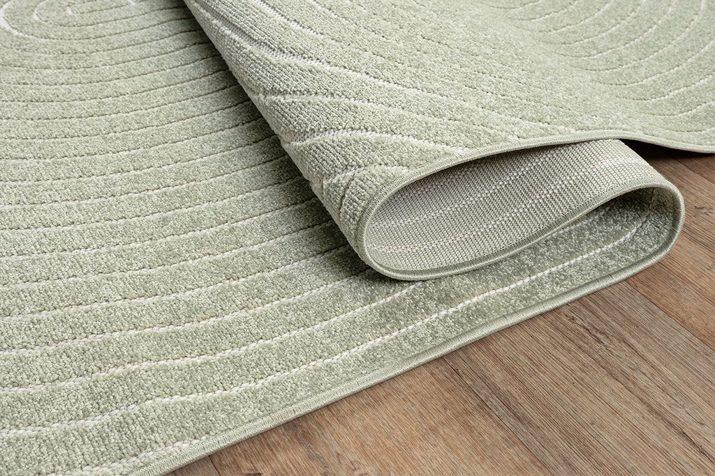 Suna 54240 – Teppich mit geometrischem Muster in Grün